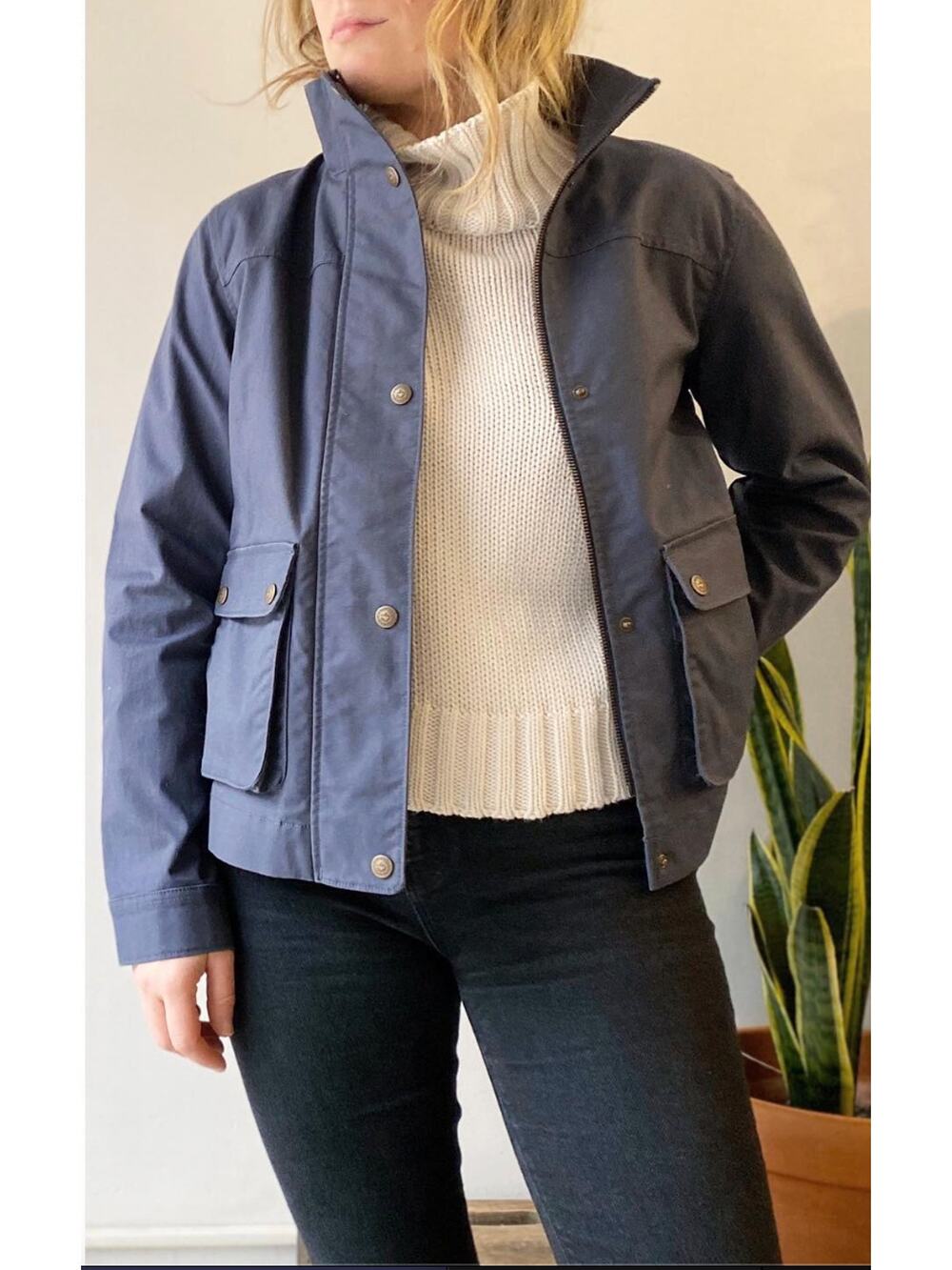 Patagonia Prairie Dusk Grey Canvas Ranch Jacket Large Camping Hiking Gorpcore